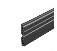 Sound insulating and windproof door sealing strip with triple layer design, TPE composition and strong for secure door bottom seam protection (black)