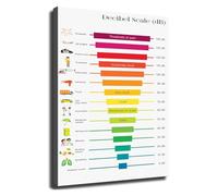 Sound Level Chart Poster Decibel Comparison Guide for Music Studio Office Industrial Safety and Hearing Health Awareness Decor(Unframed,08x12inch(20x30cm))