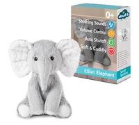 Sound Machine with White Noise Soothing Sounds | Cuddly Stuffed Animal | Adjustable Settings and Auto-Shutoff | Elliot Elephant
