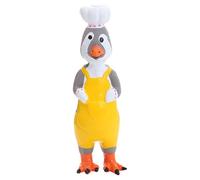 Sound Making Toys Latex Dog Toy Vocal Teething Flying Strange Chicken Interactive Boring Pet Toy for (B, 21x5.5cm)