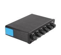 Sound Mixer, 4 in 2 Out Stereo Mono Channel Switching Independent Control Mixer, Aluminum Alloy Sound Mixer for Guitar Microphone