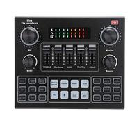 Sound Mixer Board Sound Card,V9 Metal Bluetooth Type Computer Games Live Broadcast Adjustable Audio Voice Changer Karaoke Sound Card,16 Sound for PS4/Smartphone/Computer