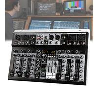 Sound Mixer Console, 99 DSP Echo Audio Sound Mixer, W/ 99 Dsp, 7-Band Eq, USB, Bluetooth, for Recording DJ Stage Karaoke Music Application. 6-Channel