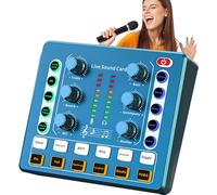 Sound Mixer for PC,Noise Reduction Streaming Audio Mixer | Live Sound Mixer, Small Sound Card Mixer, Digital Sound Interface for Podcast Recording, Games