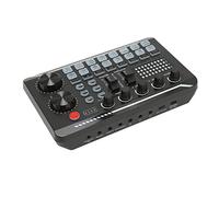 Sound Mixer, Multiple Sound Effects Voice Change Live Broadcast Sound Card with Sound Cable Data Cable Gaming Mixer Sound Board for Podcast Recording Streaming Home KTV