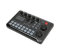 Sound Mixer, Sound Board Multiple Sound Effects Voice Change Live Broadcast Sound Card with Sound Cable Data Cable Gaming Mixer for Podcast Recording Streaming Home KTV