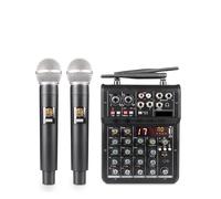 Sound Mixer With phone Bluetooth Portable DJ Console+48V USB Interface Mixing Boards For Live