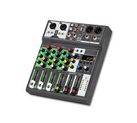Sound Mixing Console Bluetooth USB Record Computer 48V Phantom Power Delay Repaeat Effect 4 Channels USB Mixer