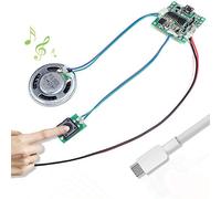 Sound Module Button Control 8M Programmable MP3 Module WAV Music Player Board with Speaker for DIY Music Box Recordable Greeting Card Creative Birthday Festival Soundmodule