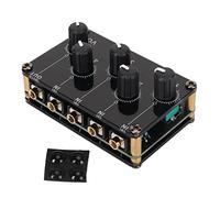 Sound Passive Mixer, Stereo Mixer, Extended Input 1 Output Portable Mini Low Noise Acrylic Sound Mixer with Gold Plated Interface, for PC Phone Tablet