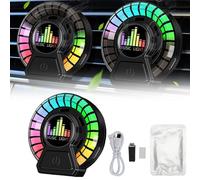 Sound Pick Up Lamp,Magnetic RGB Rhythm AmbientLamp,RoundSound Dynamic Rhythm Light,Sound Control Ambient Syncc Lighting,Music RhythmAtmosphere Lamp for Car,Car Outlet Fragrance Accessorie