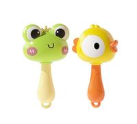 Sound Producing Baby Toy, 2Pcs Baby Maracas, Rocking Ball Rattle with Sound, Cartoon Sand Hammer ForInfants, Lightweight Grasping Newborns Soft Grip Auditory Development Duck for Parties, Homes