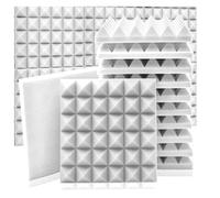 Sound Proof Foam Panels Acoustic Foam Panel 6/12/24 Pcs Sound Proof Ideal for Studios, Home Theaters, and Recording Spaces， Sponge Wall Treatment for Office(Green,6 Pcs With Tapes)