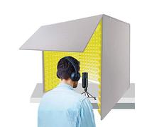 Sound Proof Foam Panels, Isolation Shield, Recording Booth, Acoustic Foam Panels, Home Studio, for Recording, conference, broadcasting microphone, Vocal Audio Music Recording, 80*80*80CM ( Color : Ye