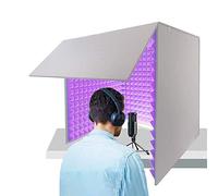 Sound Proof Foam Panels, Isolation Shield, Recording Booth, Acoustic Foam Panels, Home Studio, for Recording, conference, broadcasting microphone, Vocal Audio Music Recording, 80*80*80CM ( Color : Pu