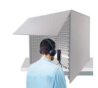 Sound Proof Foam Panels, Isolation Shield, Recording Booth, Acoustic Foam Panels, Home Studio, for Recording, conference, broadcasting microphone, Vocal Audio Music Recording, 80*80*80CM ( Color : Gr