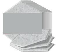 Sound Proof Panels High Density Flame Resistant Absorb Noise Eliminate Echoes for Home Office(34 Silver Gray,12 Pcs,0.9cm Medium Density)