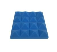 Sound Proofing Panels 1pcs 25x25x5cm Pyramid Acoustic Foam Soundproof Studio Absorption Sound Proof Treatment Wall Panels Tile Polyurethane Sponge(Blue)