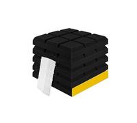 Sound Proofing Panels 6/12/24 Pcs Acoustic Foam Panels Home Studio Room Doors Self-adhesive Wall Soundproof Padding Decoration(Black,24 Pcs,High Density)