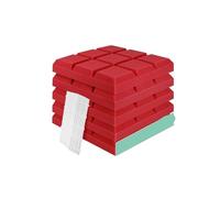 Sound Proofing Panels 6/12/24 Pcs Acoustic Foam Panels Home Studio Room Doors Self-adhesive Wall Soundproof Padding Decoration(Red,24 Pcs,High Density)