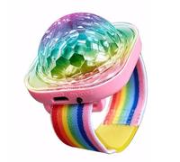 Sound Sensitive Disco Ball Light Wristband - Music Reactive LED Stage Light With USB Rechargeable Bracelet for Home Room