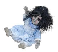 Sound Sensoring Sitting Ghosty Figure Glowing Face And Bone Chilling Noises For Houses Porch Decoration Scary Decorations Glowing Face