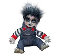 Sound Sensoring Sitting Ghosty Figure Glowing Face And Bone Chilling Noises For Houses Porch Decoration Scary Decorations Glowing Face