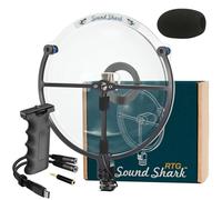 SOUND SHARK Parabolic Directional Microphone (3.5mm TRRS + USB-C Bundle) Professional External Long Range Recording, DSLR Camera, & Smartphone Mic for Birding, Listening, and Shotgun Boom Alternative