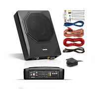 Sound Storm Laboratories US8K 8 Inch Under Seat Powered Car Audio Subwoofer - 800 Watts Max, Low Profile, Built in Amplifier, for Truck, Boxes and Enclosures, Remote Subwoofer Control