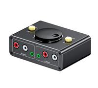 Sound Switching Device 3.5mm to 2RCA Two Way Converters No Power Need