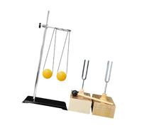 Sound Teaching Set Featuring Double 440Hz Tuning Forks and Wooden Box for Physics Labs Education Educational Resonance Tuning Fork Set