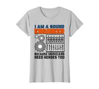 Sound Technician Music Tech - I am a Sound Engineer T-Shirt, Women, Silver Grey, 3X-Large