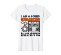 Sound Technician Music Tech - I am a Sound Engineer T-Shirt, Women, White, X-Small