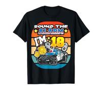 Sound The Alarm I'm 18 Policeman Police 18th Birthday Party T-Shirt