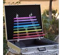 Sound Therapy Quartz Crystal Singing Harp, 8 Notes with Alumina Alloy Box for Relaxation & Healing