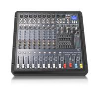 Sound Town 10-Channel 2x800W Powered Mixer w/ 2 Bus, DSP effects, USB MP3, Dual 7-band EQ, Phantom Power (TRITON-102PW)
