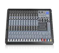 Sound Town 14-Channel 2x800W Powered Mixer w/ 2 Bus, DSP effects, USB MP3, Dual 7-band EQ, Phantom Power (TRITON-142PW)