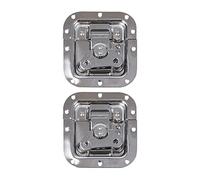 Sound Town 2-pack Spring Loaded Recessed Medium Butterfly Latches, for Road Flight Case, Chest and Pro Audio Gear, Chromed (ST-RHW-43)