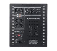 Sound Town Class-D Plate Amplifier for PA DJ Subwoofer Cabinets, 700W RMS, w/High-Pass Filter Outputs (STPAS-G800)