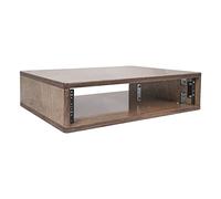 Sound Town DIY 2U Studio Rack with Solid Baltic Birch Plywood, Weathered Brown for Recording Room, Home Studio (SDRK-Y2B)