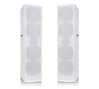 Sound Town Pair of Passive Wall-Mount Column Mini Line Array Speakers with 4 x 5” Woofers, White for Live Event, Church, Conference, Lounge, CARPO-V5W