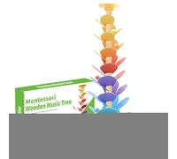 Sound Tree Monte-ssori Rainbow Marble Wooden Tower Marble Run Baby with Music Early Education Small Child Play for Nursery Nursery