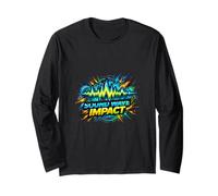 Sound Wave Impact Audio Energy Pulse Graphic Long Sleeve T-Shirt