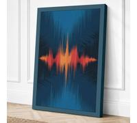 Sound Waves in Motion Canvas Wall Art Print 24x16 Inch | Ready to Hang, Gallery Wrapped, Fade-Resistant Inks, Securely Packaged, UK Made