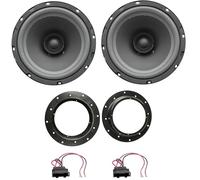 Sound-way 6.5 inch Car Speakers Bicone 120 watts with adapters compatible with VW Volkswagen Golf V 5, Touran, Jetta, Transporter T5