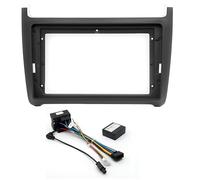 Sound-way - 9" inch in dash car stereo adapter mounting fascia kit for Volkswagen Polo 2009-2017 black