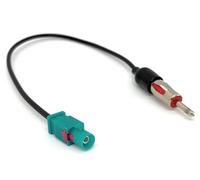 Sound-way Antenna adapter for AM/FM/DAB car radio ISO - DIN plug connector from Fakra Z to DIN male/female universal compatible with Audi, Volkswagen. Skoda, Mini cooper