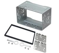 Sound way Car Stereo Double DIN Universal Cage with Frame, Installation Dash Kit Mounting Metal Fitting Cage