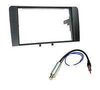 Sound-way Double DIN Car Radio Frame Installation Kit, 2 DIN Front Panel Frame, Antenna Adapter Fakra, compatible with Audi A3 2006-2010