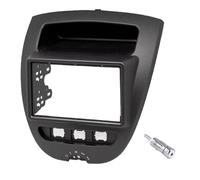 Sound-way - Double DIN Car Radio Frame Installation Kit, 2 DIN Front Panel Frame compatible with Citroen C1, Peugeot 107, Toyota Aygo